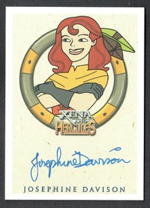 XENA & HERCULES ANIMATED Rittenhouse 2005 AUTOGRAPH CARD by Josephine Davison