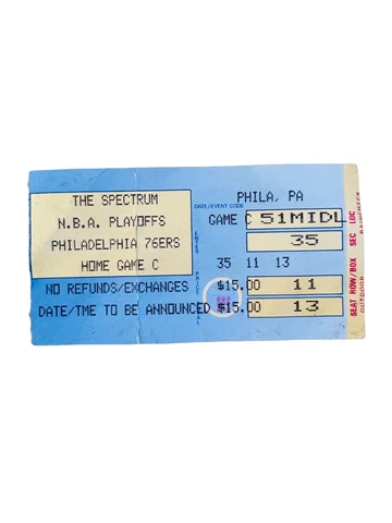 PHILADELPHIA SIXERS CLEVELAND CAVALIERS 1990 PLAYOFF GAME TICKET 5/5/90 SPECTRUM Cover