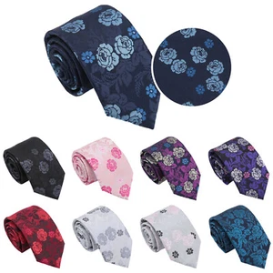 Boys Regular Tie Woven Floral Rose Formal Casual Wedding Kids Necktie by DQT - Picture 1 of 33