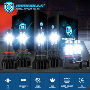 Faros LED blancos 4 lados 9005 H7 9145 para Lincoln Town Car 2003-2011 - Imagen 1 de 17