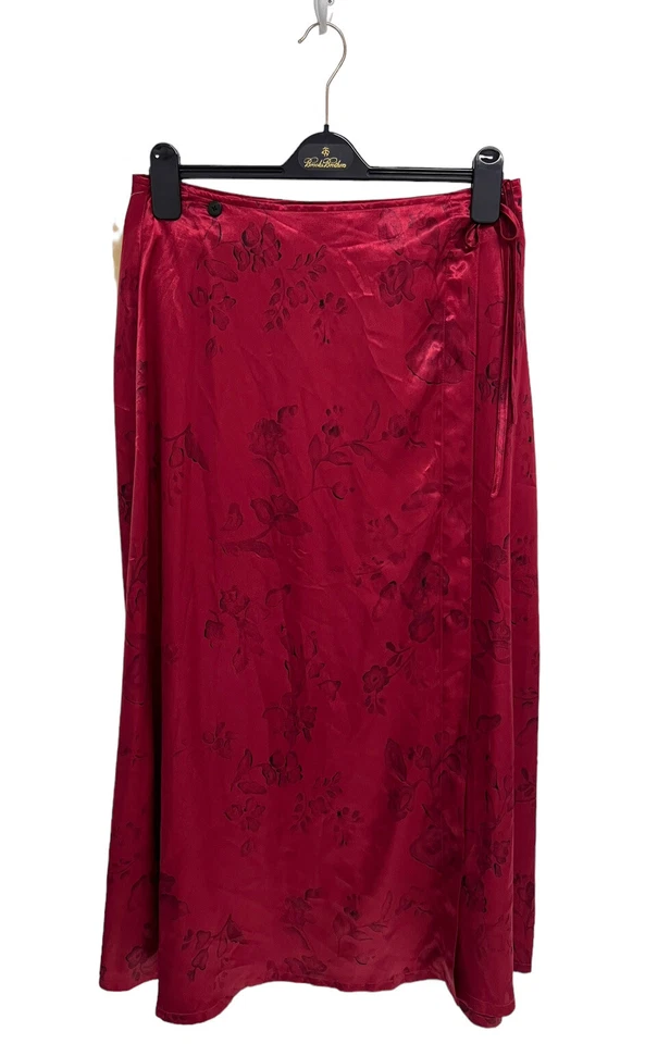 Ruff Hewn True American Wear Women's Bright Red Silky Knee Length Skirt Size 12 - Image 1 of 4
