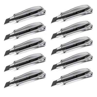 10x Profi Cuttermesser Aluminium Universalmesser Teppichmesser Kartonmesser - Bild 1 von 4