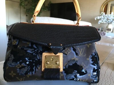 Bolso Louis Vuitton Auténtico Edición Limitada Monograma Flor De Jais Lentejuelas   Foto 1 de 3