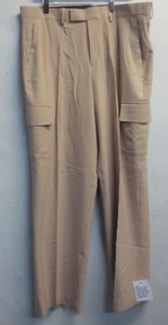 ASOS DESIGN Men wide leg cargo dress pants in stone - 36x32 - Picture 1 of 5