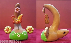 ARCO GALLO FISCHIETTO TERRACOTTA ARTIGIANATO PUGLIESE DECORAZIONE CASA H 8,5 CM - Imagen 1 de 1