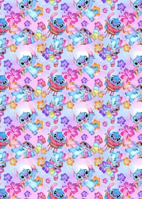 DISNEY STITCH Birthday Wrapping Paper - Disney Stitch Gift Wrap - Lilo Stitch D6 - Image 1 of 2