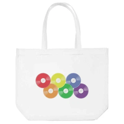 'Rainbow Vinyl Records' Tote Shopping Bag For Life (BG00057750) - Image 1 of 4