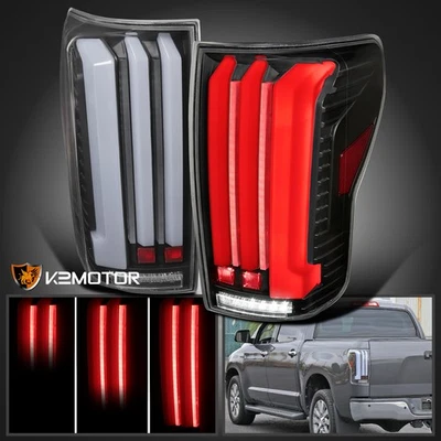 Fits 2007-2013 Toyota Tundra Black Full LED Tail Lights Sequential Signal Lamps Foto 1 de 4