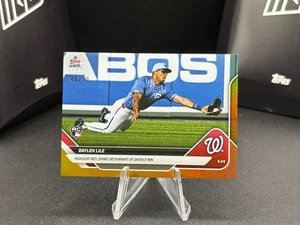 2025 Topps Now #210 Daylen Lile Gold Foil /50  Rookie - Picture 1 of 4