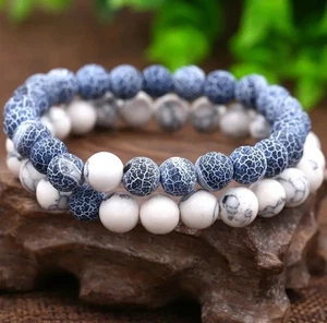 2 Set Perlenarmband Naturstein Partnerarmband - Bild 1 von 5