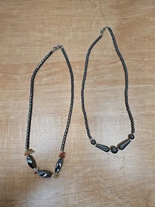 2 collane ematite canna di fucile lucidate 18 pollici - Foto 1 di 5