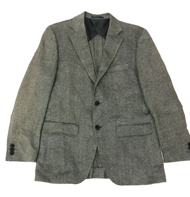 Mens Wool Blazer Coat ANGELICO Grey Super 140s Wool Blazer Jacket - Image 1 of 4