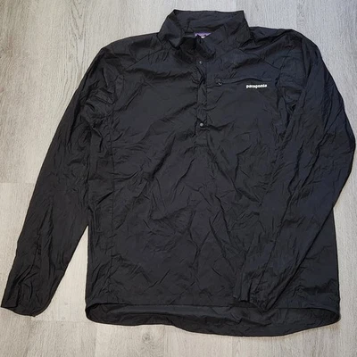 Cortavientos Patagonia Houdini Para Hombre Grande Negro UltraLigero Lluvia Manga Larga Foto 1 de 4