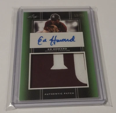 2019 Leaf Perfect Game National Ed Howard Patch Auto /25 FREE S&H - Image 1 of 2