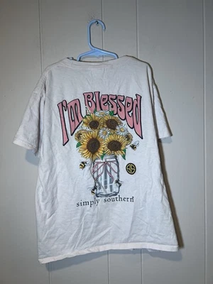 Camisa Mediana Simply Southern Juvenil Niñas Camisa I’m Blessed Foto 1 de 4