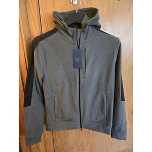 VRST Pinnacle Polar Fleece Pullover Jacket Medium Gray Hooded Color Block Zip Up - Picture 1 of 6
