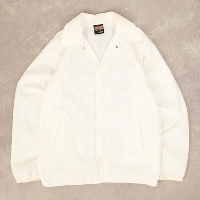 Vintage 90s Coach Jacket S Made in USA Men's White Outdoor - Image 1 of 4