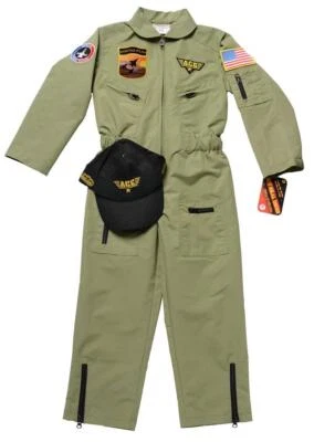 Nuevo para 2024 Fuerza Aérea Top Gun Fighter Pilot Niños Halloween Disfraz Talla 2-3 Foto 1 de 3