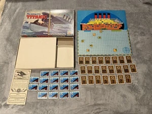 VINTAGE IDEAL SINKING OF THE TITANIC BOARD GAME PARTS BOARD CARDS INSTRUCTIONS - Picture 1 of 20