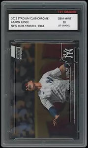 Tarjeta de béisbol Aaron Judge 2022 Stadium Club cromada primer grado 10 #161 NY Yankees - Imagen 1 de 1