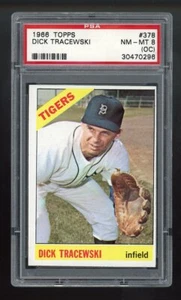 Topps #378 1966 Dick Tracewski casi nuevo-mt psa 8 (oc) - Imagen 1 de 2