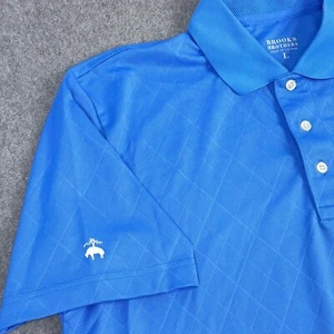 Brooks Brothers Performance Poloshirt Herren Größe L Blau Kurzarm Golf - Bild 1 von 6