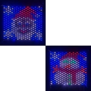 LED Christmas Santa or Snowman Net Lights Indoor Outdoor 1.2m x 1.3m Seasonal - Picture 1 of 3
