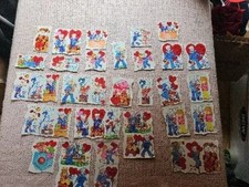 Vintage Crackerjack Valentine's Cards Day Lot Of 41,unUsed
