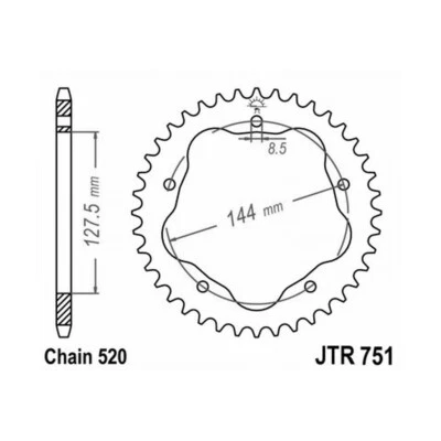 CORONA ACCIAIO JT 38 DENTI JTR751.38 per Ducati 996 996 SPS III 2000-2000 Foto 1 de 2