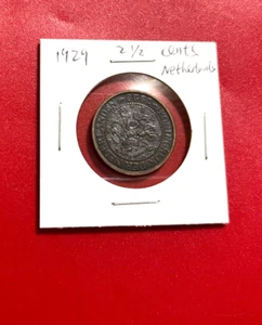 1929 2 1/2 CENT NETHERLANDS COIN - NICE WORLD COIN !!! - Picture 1 of 2