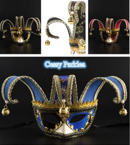 SN-D3-4 Unisex Mardi Gras Venetian Masquerade Jester Costume Carnival Mask - Bild 1 von 13