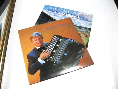 Veikko Ahvenainen 2 LPs Juri Volkovitsin Harmonikka & Finnish Sing-A-Long SIGNED - Image 1 of 4