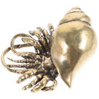  Vintage Brass Hermit Crab Statue Brass Sculpture Hermit Crab Desktop Craft