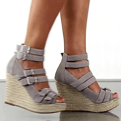 Alpargata de Gamuza Kelsi Dagger Griselda Gris Talla 7 Nueva Foto 1 de 4