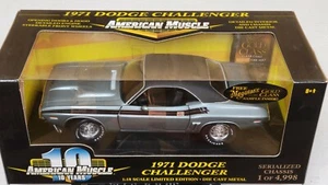 ERTL 1/18 - 1971 DODGE CHALLENGER, New (Gray - 36512) 1 of 4,998 - Picture 1 of 4