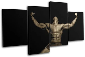 Gain Muscle Gym Man  Erotic CANVAS WALL ART Picture Print VA - Foto 1 di 1