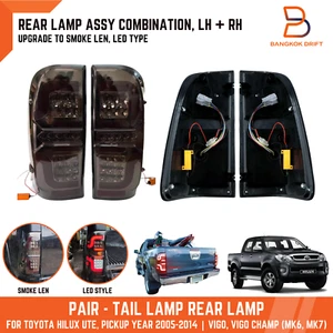 LUZ TRASERA LED HUMO NEGRO PARA TOYOTA HILUX VIGO PICKUP MK6 MK7 05-14 - Imagen 1 de 11