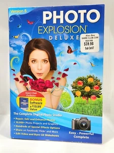 Nova PHOTO EXPLOSION Deluxe Version 5 Windows XP, Vista 7/8 Photo Edit Software - Picture 1 of 5