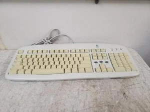 Vintage Logitech Y-SG13 867091-1100 PS/2 Corded Deluxe Access Computer Keyboard - Picture 1 of 4
