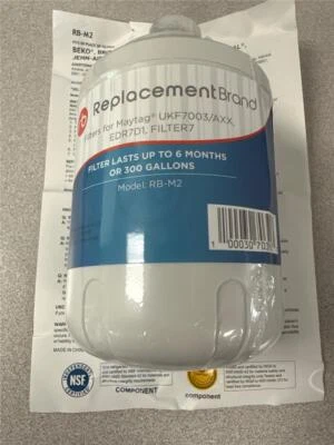 ^ Replacement Brand Refrigerator Water Filter for Maytag UKF7003/AXX EDR7D1 - Image 1 of 4