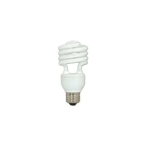 CFL Spiral Bulb T2,18W, 1140 Lumens, 3/BX, White, Sold as 1 Box - Image 1 of 1