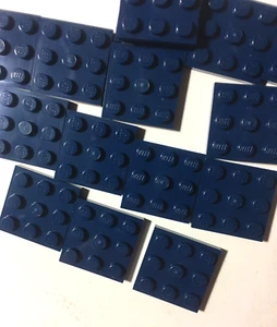 Lego 20 New Pieces Dark Blue Plate 3 x 3 Part No 11212 - Picture 1 of 2
