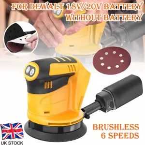 6 Speeds Cordless Random Orbit Sander Compatible with Dewalt 18V/20V Battery UK - Picture 1 of 12