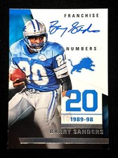 2022 Panini Certified Franchise Numbers Barry Sanders AUTO On Card SSP