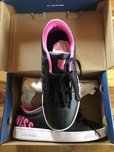 K-Swiss Shoes Youth 4.5 Classic Pro XL Sneakers Varsity Low Black/Neon Pink