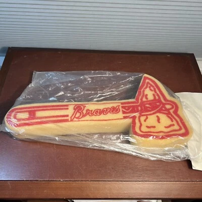 VINTAGE ATLANTA BRAVES MLB Baseball 1992 FOAM TOMAHAWK AXE Dual-Sided Red/Black - Image 1 of 4