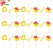 24pcs Cake Topppers Funny Interesting Cupcake Ornament for Housewarming