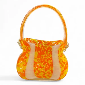Glas Handtasche - orange - Murano - Handmade - Bild 1 von 8