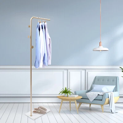 Perchero de metal 170 cm 3 ganchos base de mármol soporte entrada sombrero bolsa percha Foto 1 de 4