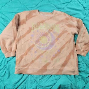 Billabong Making Waves Fleece Girls Medium Orange Pullover Casual Long Sleeve - Picture 1 of 9